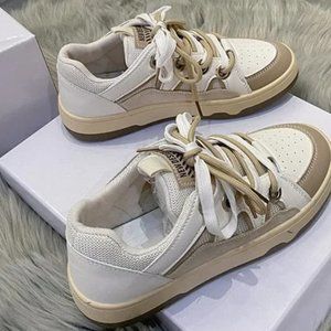 new sneaker lace up color block casual shoes